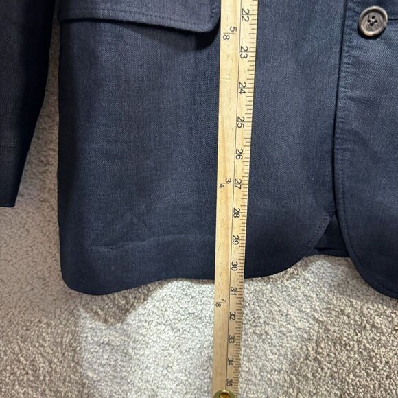 J. Crew Blazer Suit Jacket Men's 42R Blue Three Button Single Breasted Notch - Picture 7 of 12